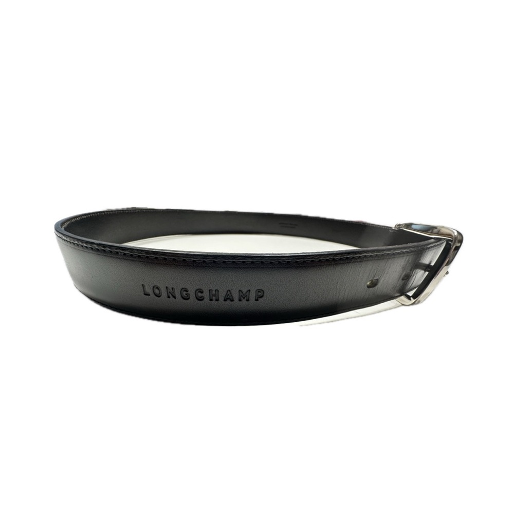 MEN'S LONGCHAMP BLACK GENUINE LEATHER BELT